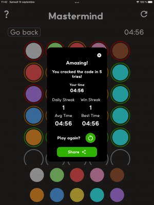 Mastermind - Code breaker - Screenshot No.5