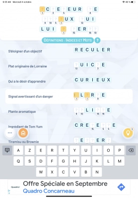 Crostic Puzzles Mots fléchés - Screenshot No.2