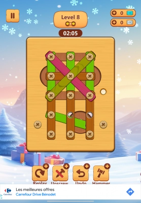 Wood Nuts & Bolts Puzzle - Screenshot No.4